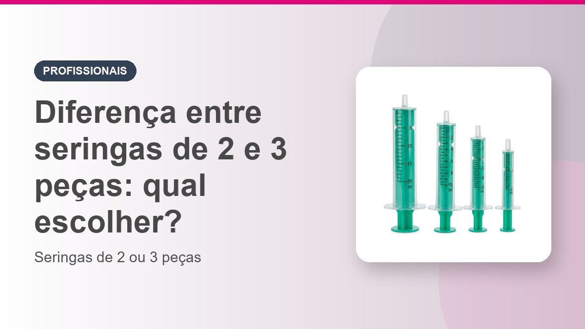 Diferença entre seringas de 2 e 3 peças: qual escolher?
